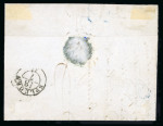 Stamp of Switzerland / Schweiz » Rayonmarken » Rayon III (grosse Ziffer) 1854, Rayon III grosse Wertziffern, auf schönem Faltbrief von Chur nach San Bernardino