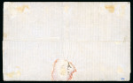 Stamp of Switzerland / Schweiz » Sitzende Helvetia Ungezähnt » 1857-62 Berner Druck, Dickes Papier 1862, 10 Rp. blau 4. Berner Druckperiode diagonal halbiert auf Faltbrief von Bassecourt nach Delémont