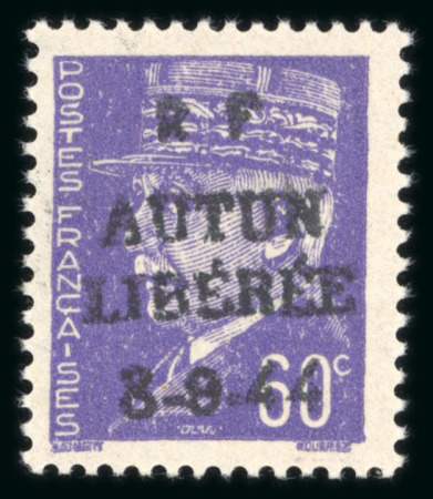 Stamp of France » Libération Autun (Finistère), Libération, type Pétain, 60c référencé