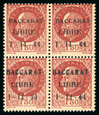 Stamp of France » Libération Baccarat (Meurthe et Moselle), Libération, type Pétain,