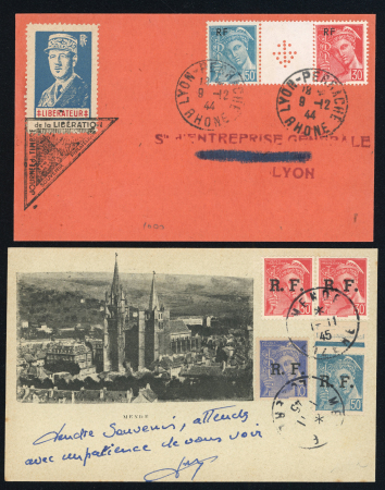 Stamp of France » Libération Lyon (Rhône), Libération, lot pour étude comprenant