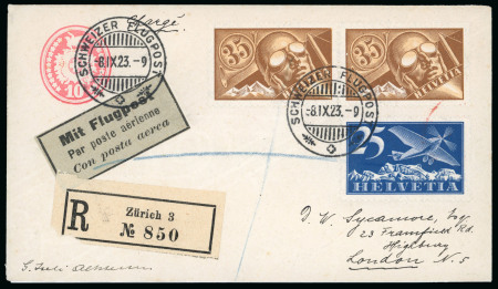 Stamp of Switzerland / Schweiz » Flugpost » Flugbriefe 1923 (8.9), Handley Page Transport Ltd. Linie Basel-London