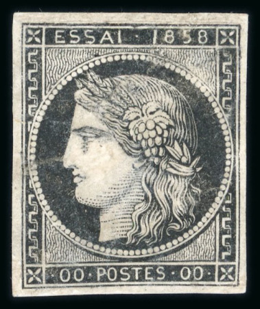 Stamp of Greece » Large Hermes Heads » 1861 Barre proofs 1858 French Essay: Single of the "Cérès 1858" plate-proof