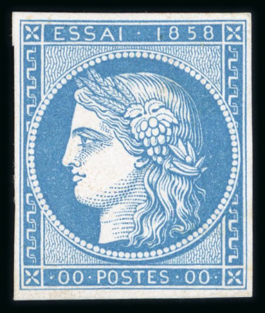 Stamp of Greece » Large Hermes Heads » 1861 Barre proofs 1858 French Essay: Three singles of the "Cérès 1858"