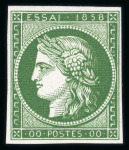 Stamp of Greece » Large Hermes Heads » 1861 Barre proofs 1858 French Essay: Three singles of the "Cérès 1858"