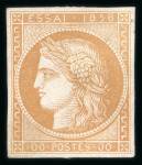 Stamp of Greece » Large Hermes Heads » 1861 Barre proofs 1858 French Essay: Three singles of the "Cérès 1858"