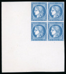 Stamp of Greece » Large Hermes Heads » 1861 Barre proofs 1858 French Essay: Three bottom left corner sheet marginal