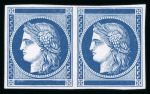 Stamp of Greece » Large Hermes Heads » 1861 Barre proofs Pair of the "Cérès without inscription" of 1861 in