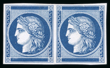 Stamp of Greece » Large Hermes Heads » 1861 Barre proofs Pair of the "Cérès without inscription" of 1861 in