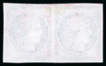 Stamp of Greece » Large Hermes Heads » 1861 Barre proofs Pair of the "Cérès without inscription" of 1861 in