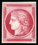 Stamp of Greece » Large Hermes Heads » 1861 Barre proofs 2 singles of the "Cérès without inscription" of 18