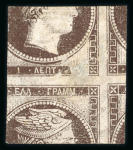 Stamp of Greece » Large Hermes Heads » 1861 Barre proofs 1 lepton plate-proof printed recto/verso (Constant