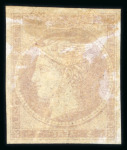 Stamp of Greece » Large Hermes Heads » 1861 Barre proofs 5 lepta plate-proof in rose-red with good to large margins (Constantinidès n° 3 ES. I2) "papier pellure"