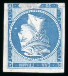 Stamp of Greece » Large Hermes Heads » 1861 Barre proofs 20 lepta plate-proof printed recto/verso (Constant