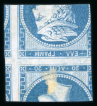 Stamp of Greece » Large Hermes Heads » 1861 Barre proofs 20 lepta plate-proof printed recto/verso (Constant