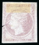Stamp of Greece » Large Hermes Heads » 1861 Barre proofs 30 lepta plate-proof (Constantinidès n° 56 ES. III.) & 40 lepta plate-proof (Constantinidès n° 6 ES. II.2) "papier pellure"