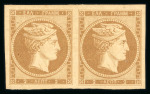 Stamp of Greece » Large Hermes Heads » 1861 Paris print Two 2 lepta Paris printing (1861) - Bistre on thic