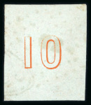 Stamp of Greece » Large Hermes Heads » 1861 Paris print 1861 Paris printing 10 lepta orange on blue cancelled "29" of Nisi and part maritime postmark in blue