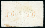 Stamp of Greece » Large Hermes Heads » 1861-62 First Athens Coarse Printing 10 lepta orange first Athens printings (1861/1862), horizontal pair - cancelled (70 - Tinos), good to large margins
