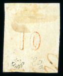 Stamp of Greece » Large Hermes Heads » 1861-62 First Athens Coarse Printing 10 lepta orange first Athens printings (1861/1862), mint single with clear to large margins. Signed Roumet