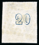 Stamp of Greece » Large Hermes Heads » 1861-62 First Athens Coarse Printing 20 lepta first Athens printings (1861/1862) - used single cancelled (Type I) with good to very large margins.