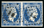 Stamp of Greece » Large Hermes Heads » 1861-62 First Athens Coarse Printing 20 lepta deep blue first Athens printings (1861/1862) - used horizontal pair cancelled (31 - Calamata), just touched to good margins all round