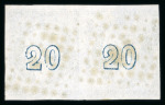 Stamp of Greece » Large Hermes Heads » 1861-62 First Athens Coarse Printing 20 lepta deep blue first Athens printings (1861/1862) - used horizontal pair cancelled (31 - Calamata), just touched to good margins all round