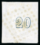Stamp of Greece » Large Hermes Heads » 1861-62 First Athens Coarse Printing 20 lepta deep ultramarine first Athens printings (1861/1862) - used single cancelled (31 - Calamata) with very large to enormous margins.