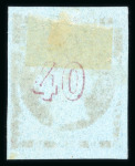 Stamp of Greece » Large Hermes Heads » 1861-62 First Athens Coarse Printing 40 lepta mauve on blue first Athens printings (1861/1862) - used single cancelled (67 - Syros) with good to large margins