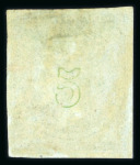 Stamp of Greece » Large Hermes Heads » 1862-67 2nd Athens print 5 lepta green consecutive Athens printings (1862/1867) two mint singles, one with large to very larges margins. Cert. Simmermacher