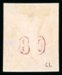 Stamp of Greece » Large Hermes Heads » 1862-67 2nd Athens print 80 lepta carmine consecutive Athens printing (1862/1867) with two single, one used with (Type II - Athens) showing position 91: Inverted "control number" "8". (Coundouros 33.3), and the other used with (Syros - Type II)
