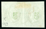 Stamp of Greece » Large Hermes Heads » 1868-69 Cleaned plates 5 lepta "Cleaned plates" printings (1868/1869) - F