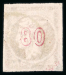 Stamp of Greece » Large Hermes Heads » 1868-69 Cleaned plates 80 lepta "Cleaned plates" printings (1873) - Frank