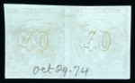 Stamp of Greece » Large Hermes Heads » 1871-76 Meshed paper issue 40 lepta Meshed papers printings (1871/1876) - Fra