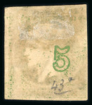 Stamp of Greece » Large Hermes Heads » 1875-80 Printed on cream paper with figures at back Two 5 lepta cream papers with "Control numbers" (1