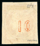 Stamp of Greece » Large Hermes Heads » 1875-80 Printed on cream paper with figures at back 10 lepta of the cream papers with "Control numbers