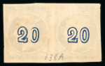 Stamp of Greece » Large Hermes Heads » 1875-80 Printed on cream paper with figures at back One pair & two singles of the 20 lepta cream paper