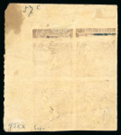 Stamp of Greece » Large Hermes Heads » 1880-85 Printed on cream paper without figures at back Three marginal blocks of the 1 lepton cream papers