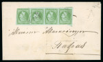 Stamp of Greece » Large Hermes Heads » Covers, frankings and destinations » Internal usages Letter from Aighion (Apr. 18, 1874) to Patras (Apr