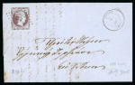 Stamp of Greece » Large Hermes Heads » Covers, frankings and destinations » Internal usages Letter from Syros (April 22nd, 1862) to Gythion (P