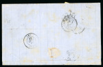 Stamp of Greece » Large Hermes Heads » Covers, frankings and destinations » External usages Three letters:1. Unpaid letter sent from Constant