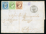 Stamp of Greece » Large Hermes Heads » Covers, frankings and destinations » External usages Three letters with inter-Ionian islands rate:1. L