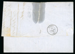 Stamp of Greece » Large Hermes Heads » Covers, frankings and destinations » External usages Unpaid letter from Trieste (Mar.12/24, 1865) to Sy
