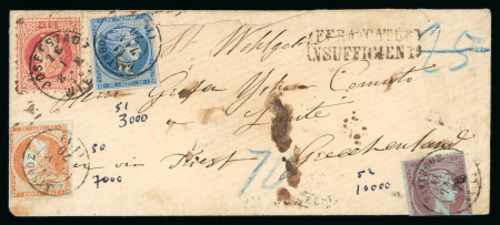 Stamp of Greece » Large Hermes Heads » Covers, frankings and destinations » External usages Letter from Vienna (Feb. 19/Mar. 3, 1865) to Zante