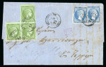Stamp of Greece » Large Hermes Heads » Covers, frankings and destinations » External usages Letter from Messologhion (Jun. 21/Jul. 3, 1874) to