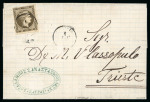 Stamp of Greece » Large Hermes Heads » Covers, frankings and destinations » External usages Letter from Patras (Aug. 1/13, 1876) to Trieste (A