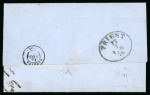 Stamp of Greece » Large Hermes Heads » Covers, frankings and destinations » External usages Letter from Patras (July 11th/23rd, 1876) to Tries