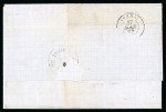 Stamp of Greece » Large Hermes Heads » Covers, frankings and destinations » External usages Letter sent from Smyrna with a blue 10 soldi Franç