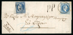 Stamp of Greece » Large Hermes Heads » Covers, frankings and destinations » External usages Letter from Canea (Oct. 8/20, 1873) to Syros frank