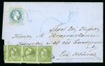 Stamp of Greece » Large Hermes Heads » Covers, frankings and destinations » External usages Letter from Rethimno (Nov. 12/24, 1873) to Athens